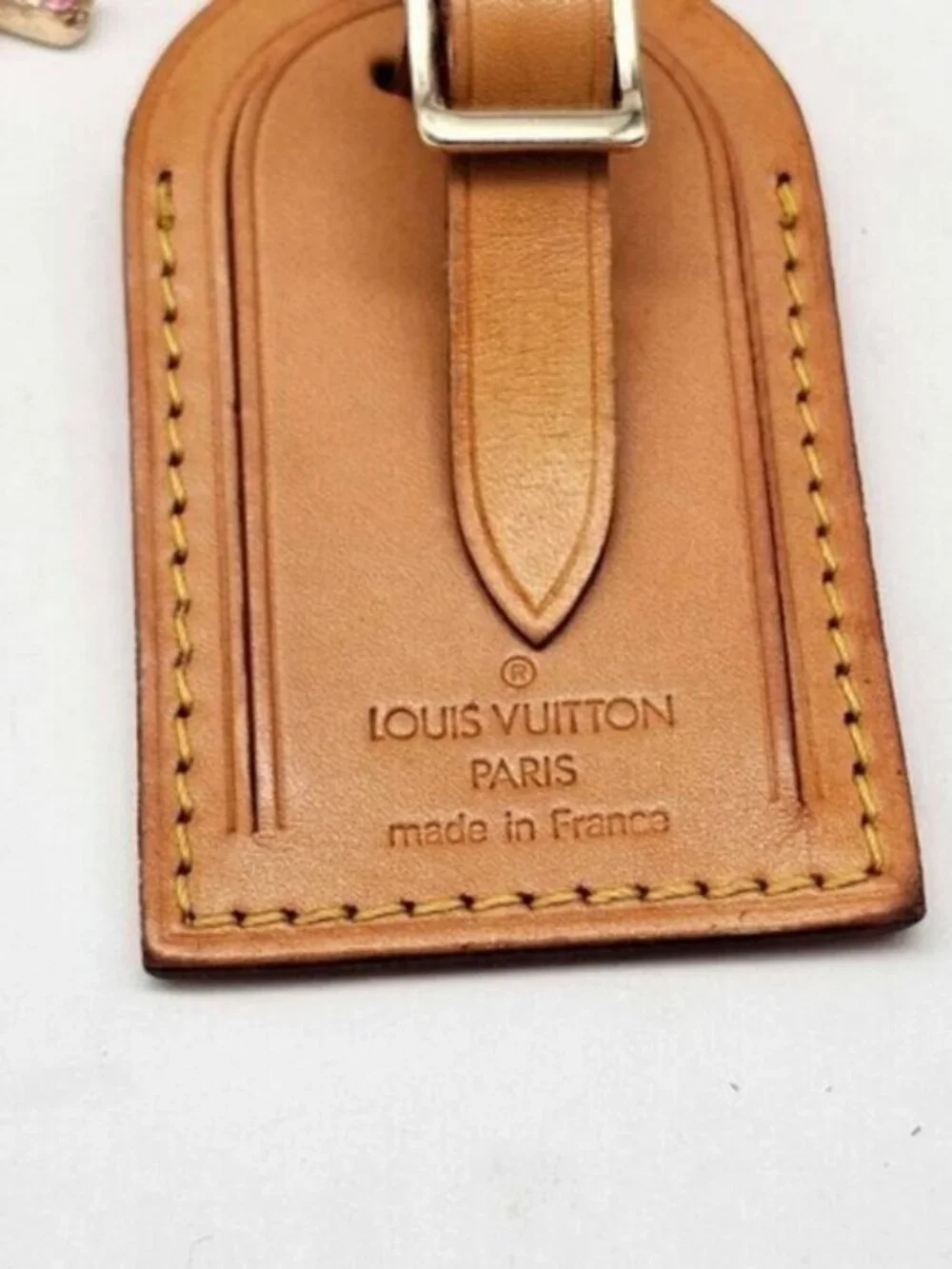 Authentic Louis Vuitton Luggage Tag with Unbranded Keycharm, Keychain